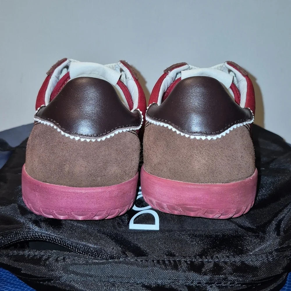 Dolce&Gabbana Red Suede&leatherlow Profile Trainers Mens sz.6.5= 8.5wmn (#1741)